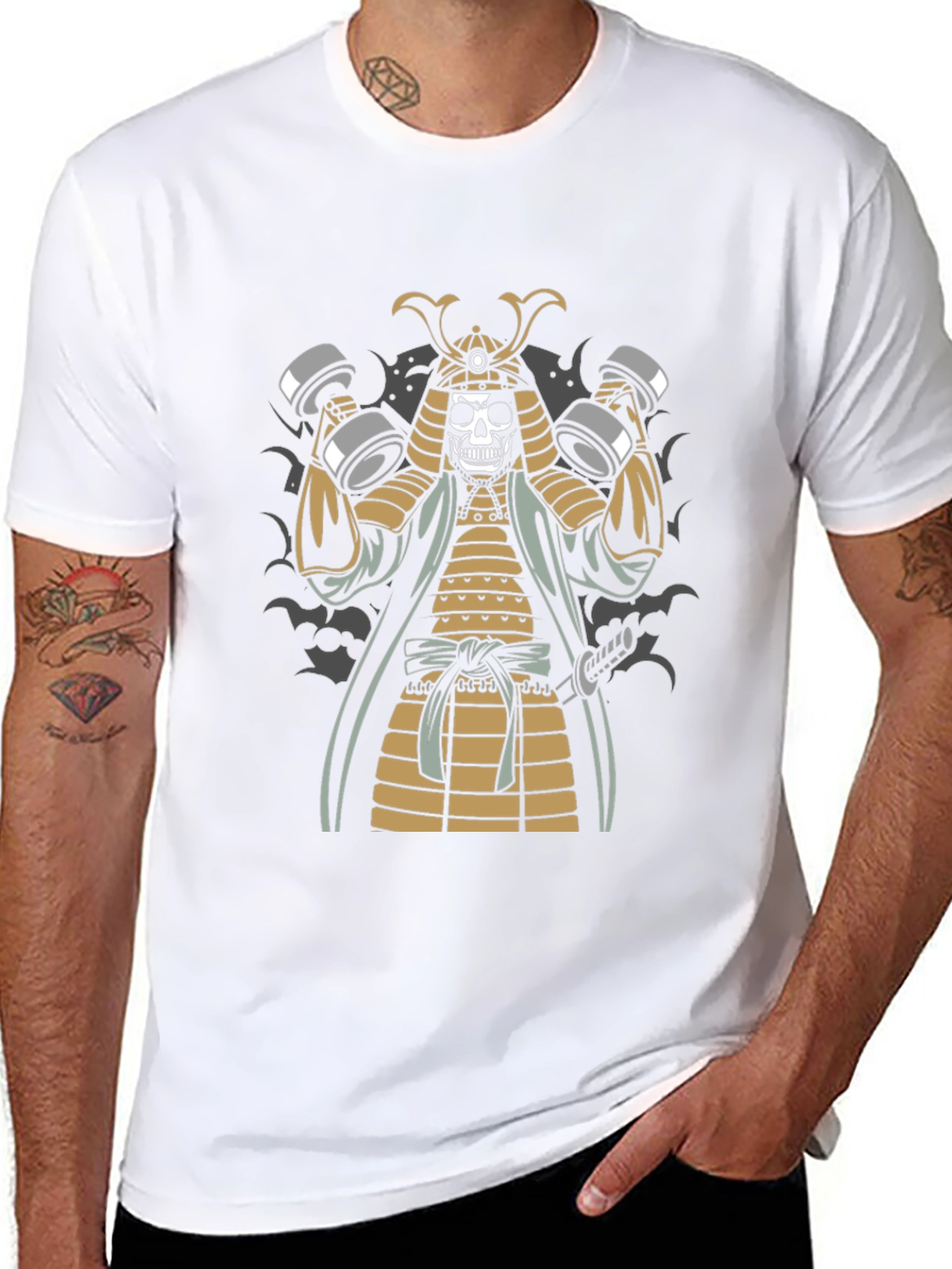 Samurai Skeleton Gym T-Shirt