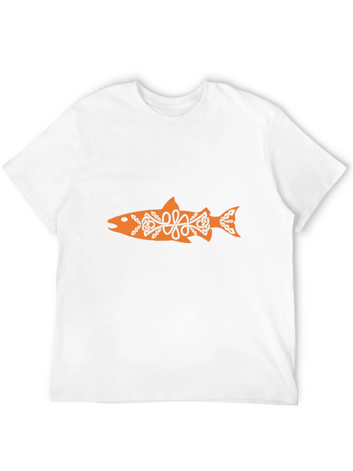 Fish Graphic Tee - Celtic Knot Design - Black