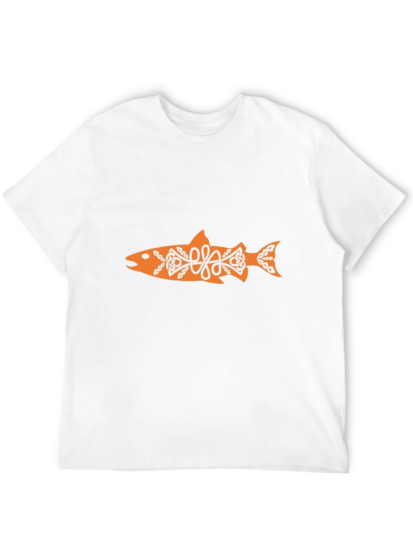 Fish Graphic Tee - Celtic Knot Design - Black