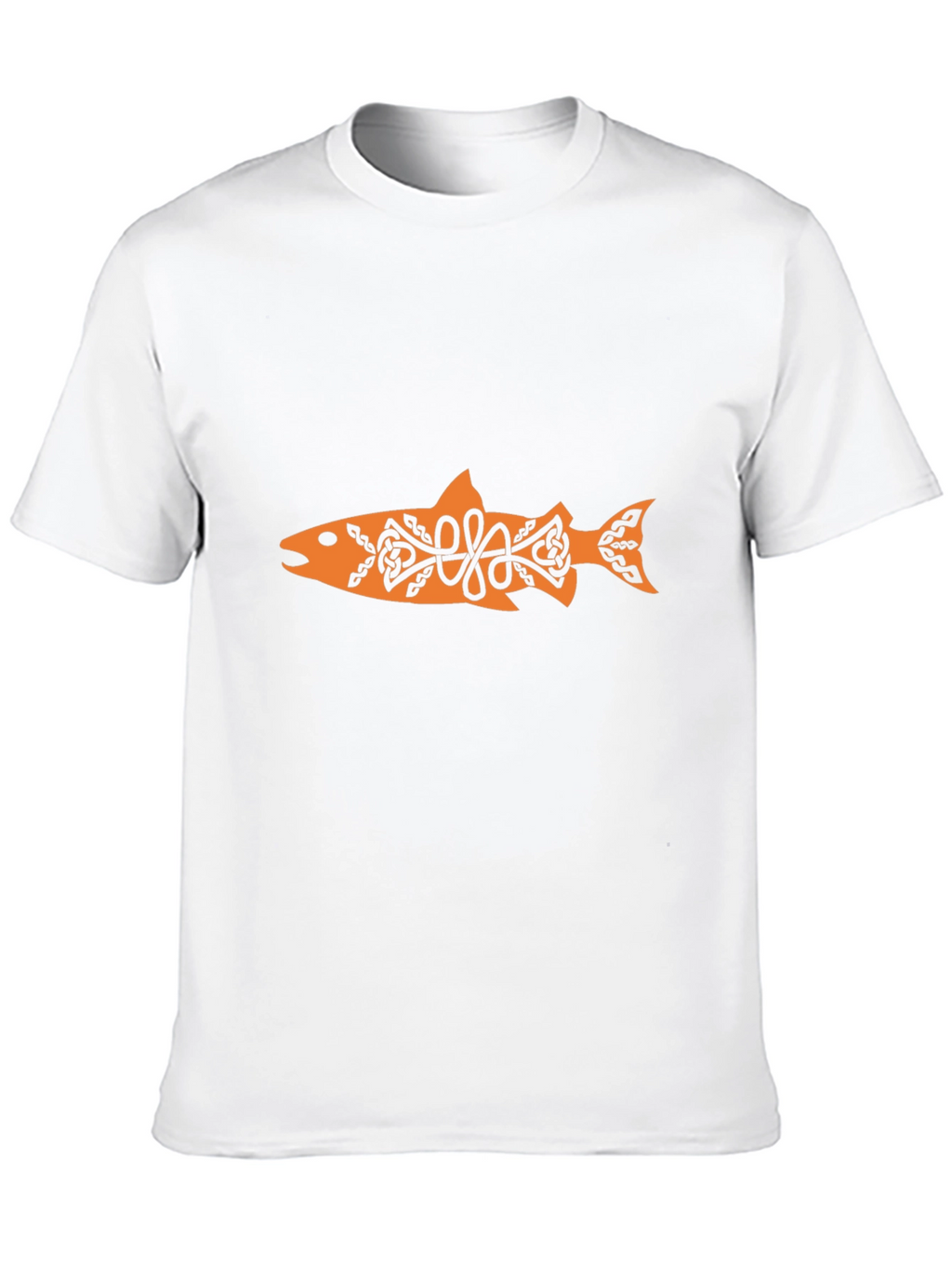 Fish Graphic Tee - Celtic Knot Design - Black