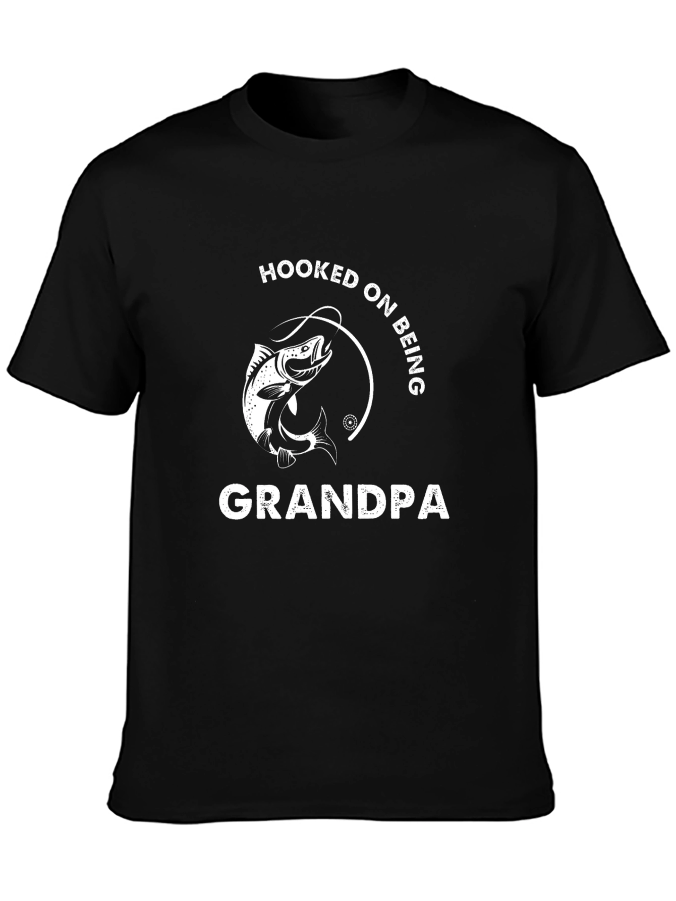 Hooked on Being Grandpa Graphic Tee