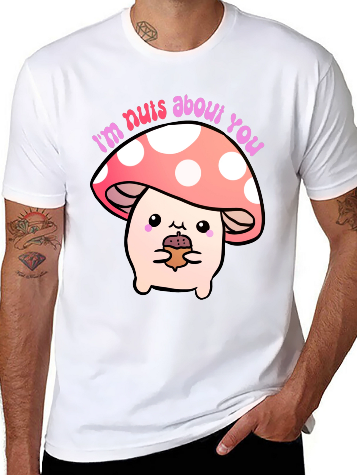 Im Nuts About You Mushroom Graphic Tee