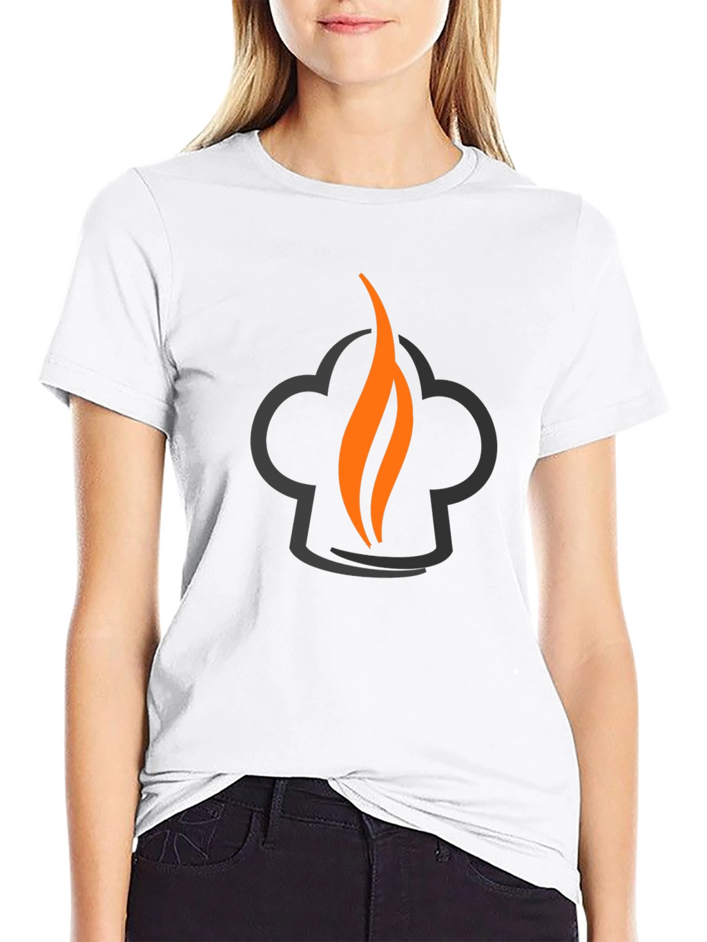 Chefs Flame Graphic Tee - Black Cotton Blend