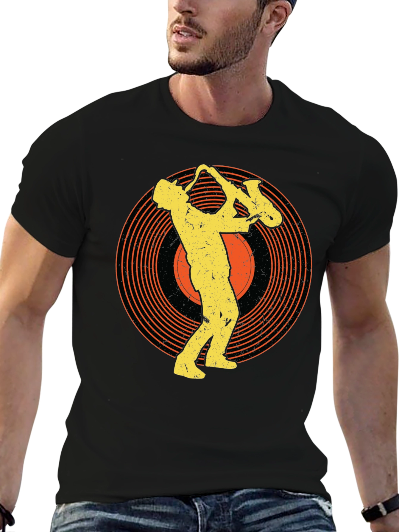 Saxophone Musician Graphic Tee