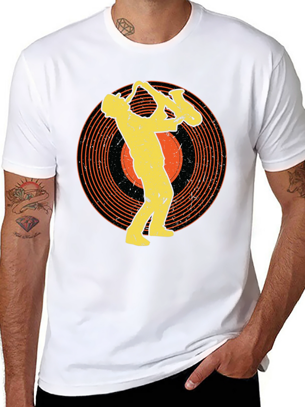Saxophone Musician Graphic Tee